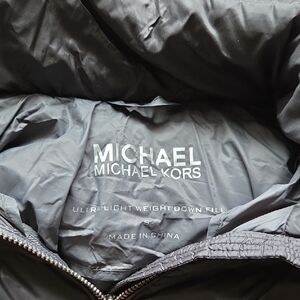 Michael Kors Womens Charcoal Puffer Jacket